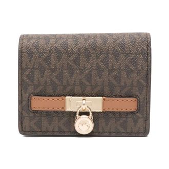 Michael Kors Wallets & Cardholders, female, Brown, ONE SIZE, Brown Monogram Wallet with Gold Lock
