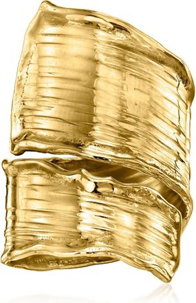 Ross-Simons Italian 18kt Gold Over Sterling Lined Bypass Ring