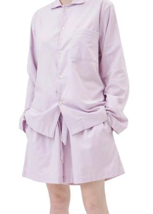 Tekla Lilac Flannel Pyjama Shorts Size L