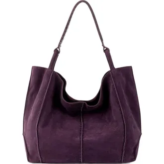 The Sak Los Feliz Large Tote Leather Bag in Aubergine Suede at Nordstrom
