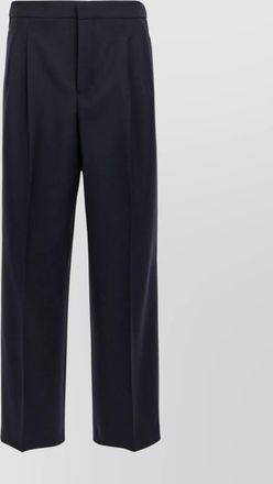 Ami virgin wool pleated wide-leg trousers