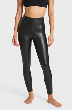 Commando Faux Leather 7/8 Leggings in Black at Nordstrom, Size X-Small