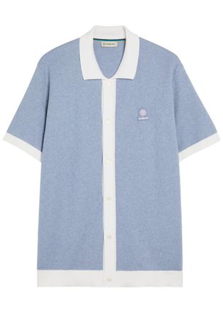 Sandbanks Sandbanks Logo-appliqu&eacute;d Cotton-knit Shirt - Blue - XL