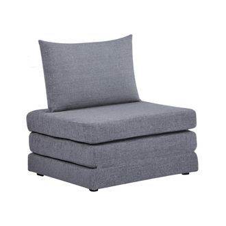 Sweeek Sill&oacute;n cama tejido chenilla 1 plaza, gris