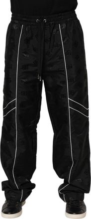 Dolce & Gabbana Black Cotton Straight Jogger SweatMens Mens Pants