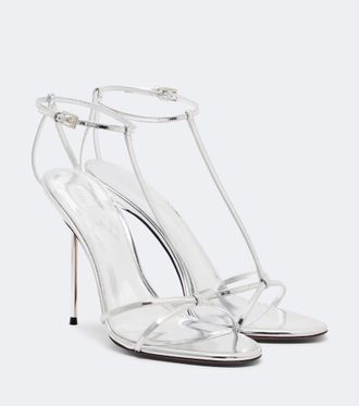 PARIS TEXAS Sandali Lidia in pelle metallizzata