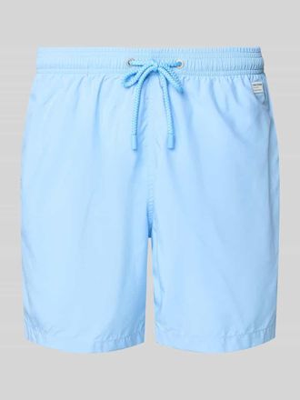 MC2 Saint Barth Badehose mit Logo-Print Modell Lighting Pantone in Hellblau, Gr&ouml;&szlig;e XXL