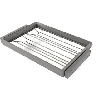 Emuca Emuca Kit cassetto portascarpe e telaio regolabile Quartz per armadi, chiusura ammortizzata e estrazione totale, modulo 80 cm, finitura Titanio