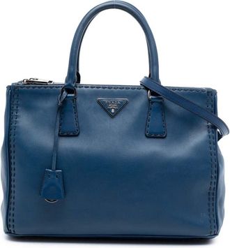 Prada Pre-owned Prada Medium City Calf Hand Stitched Galleria Double Zip Satchel Ladies GIOZI032GDRSGJA6