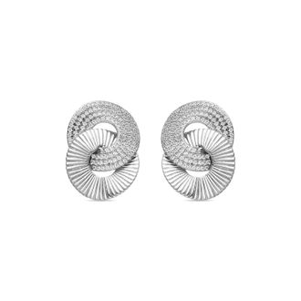 Luxenter oorbellen in 925 sterling zilver en briljant Zirconia rhodium afwerking - Najo