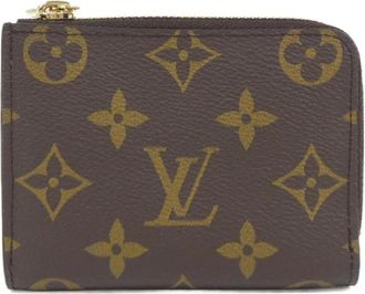 Louis Vuitton Marron Coated Canvas Wallet (Bi-Fold) (Pre-Owned)