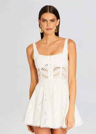 Charo Ruiz Ibiza Ricka Short Dress In White