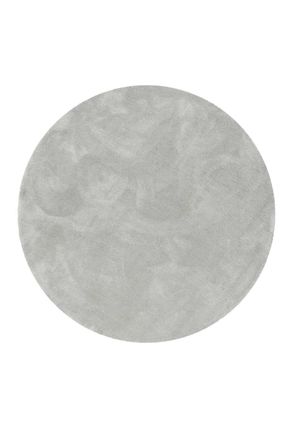 Wecon Home Alfombra redonda suave en poli&eacute;ster microfibra gris claro D.200