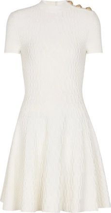 Balmain Abito corto svasato - Bianco