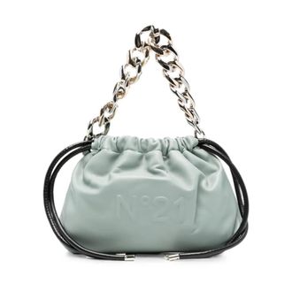 N&deg;21 Dames, Tassen, Groen, Maat: ONE Size Leer