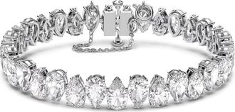 Swarovski Druppelvormige Witte Armband - Dames - Armbanden - Grijs - ONE Size - Accessoires