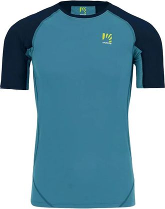 Karpos contrast-panel short-sleeve T-shirt - men - Elastane/Polyester - M - Blue