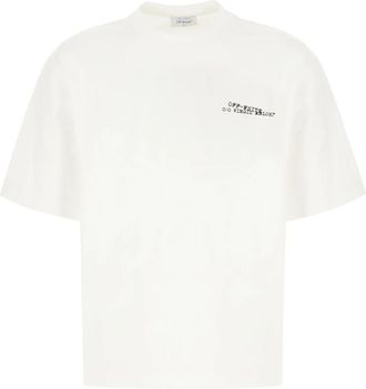Off-white Logo T-shirt - Heren - T-shirts - Wit - 2XL - Katoen - Tops