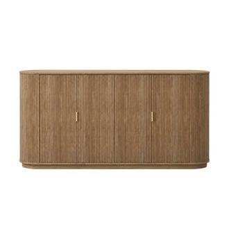 Calicosy Aparador 4 puertas efecto roble, frentes de listones a160 cm