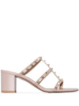 Valentino Garavani Pink Rockstud Leather Heels