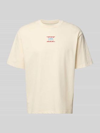 Sams&oslash;e & Sams&oslash;e T-Shirt mit Label-Print Modell GERGEI in Ecru, Gr&ouml;&szlig;e XXL