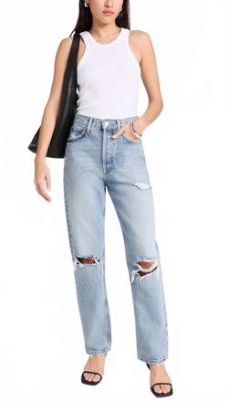 A Gold E 90S Mid Rise Threadbare Jeans In Blue