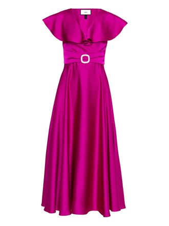 Nissa Jurk met ruches - Paars