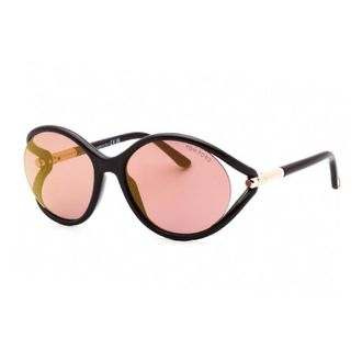 Tom Ford FT109048Z Geometric Semi-Rim Sunglasses - Brown