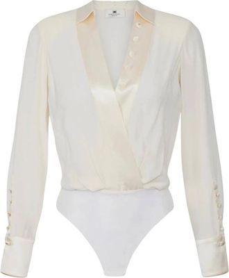Elisabetta Franchi Mujer, Camisetas, Blanco, Talla: L