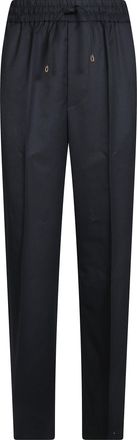 Dr&ocirc;le de Monsieur Elastic Waist Tailored Straight-Leg Pants