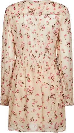 Isabel Marant Womens Beige Printed Muslin Minidress Viscose Dress