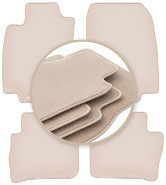 OEM Alfombrillas Premium Beige Para: Nissan Tiida C11 Hatchback, Sed&aacute;n 2004-2012