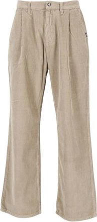 Amish Geplooide Corduroy Broek - Heren - Broeken - Beige - Maat: XS Corduroy