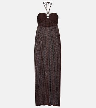 Melissa Odabash Harriet keyhole halterneck maxi dress