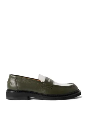 Mr P. Jacques Two-Tone Leather Penny Loafers