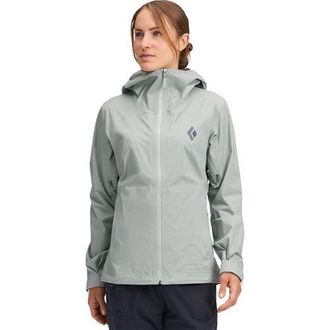 Black Diamond Fineline Stretch Rain Shell - Womens in Agave at Nordstrom, Size X-Small