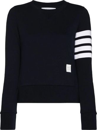 Thom Browne Baumwollpullover mit vier Balkenstreifen