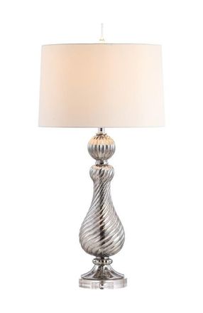 Jonathan Y Designs Murano 32 Swirled Crystal/Glass LED Table Lamp, Gray at Nordstrom