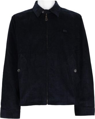Wales Bonner Textured Corduroy Blue Sports Jacket With Classic Collar