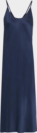 Lunya Backless Washable Silk Mini Slip Dress