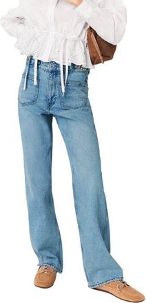 Maje Straight jeans with chains in Blue at Nordstrom, Size 42 Eu