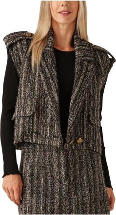 Amaya Amsterdam Jassen, Dames, Zwart, M, Leer, Day Gilet