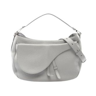 Dior Pre-owned Leather dior-bags - Dames - Pre-owned - Grijs - Maat: ONE Size Leer
