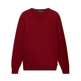 Brooks Brothers Mercerized Cotton Crewneck Jumper - male - Brooks Brothers - Round-neck Knitwear - Red - 2XL - Knitwear