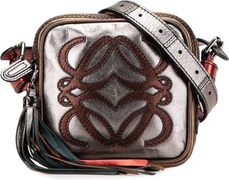 Loewe Pre-owned Womens Crossbody Bag Leather Tassel - Silver - One Size