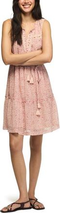 Lucky Brand Floral Embroidery Minidress in Blush Floral at Nordstrom, Size Xx-Large