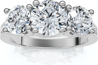 Pompeii3 2Ct Three Stone Diamond Anniversary Engagement Ring 14k Gold or Pt Lab Grown