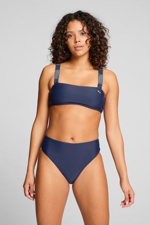 Puma Bandeau-Bikini-Top PUMA PUMA SWIM WOMEN BANDEAU TOP, Damen, Gr. M, N-Gr, blau (navy), Obermaterial: 80% Polyamid, 20% Elasthan, Bikini-Oberteile Bande