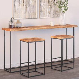 Berkfield Home Table Top 180x40x2.5 cm Rectangular&not;Solid Wood Acacia Live Edge in Brown