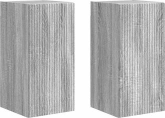 vidaXL TV Wall Cabinet Wall-mounted 2 pcs Grey Sonoma 30 x 31 x 60 cm vidaXL